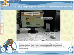 Screenshot des Computer-ABC vom Internet-ABC