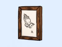 Betende Hände als Symbol für Buß- und Bettag