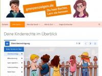 Screenshot der Kinderseite grenzenzeigen.de