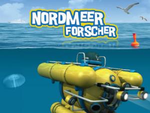 Ein Forschungs-U-Boot unter Wasser