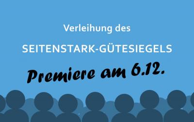 Am 6.12. öffnet sich der Vorhang Vorschaubild Verleihung Seitenstark-Gütesiegel am 6.12.2022
