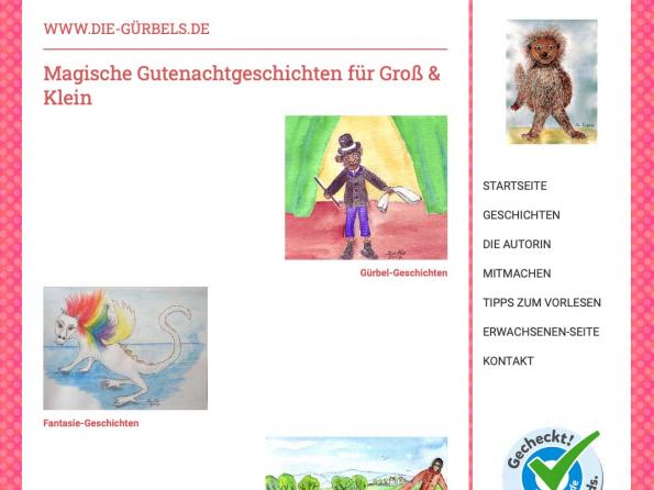 Screenshot der Webseite Die Gürbels