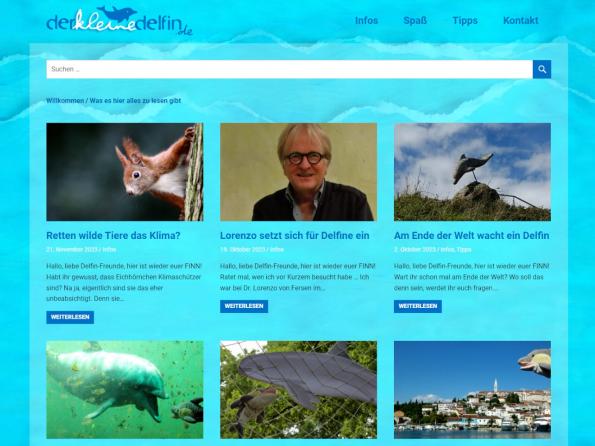 Startseite Kleiner Delfin Startseite der Kinderseite derkleinedelfin.de