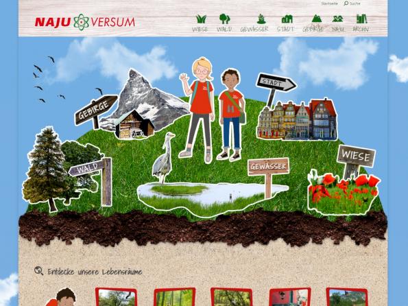 Screenshot najuversum.de Screenshot der Startseite von Najuversum