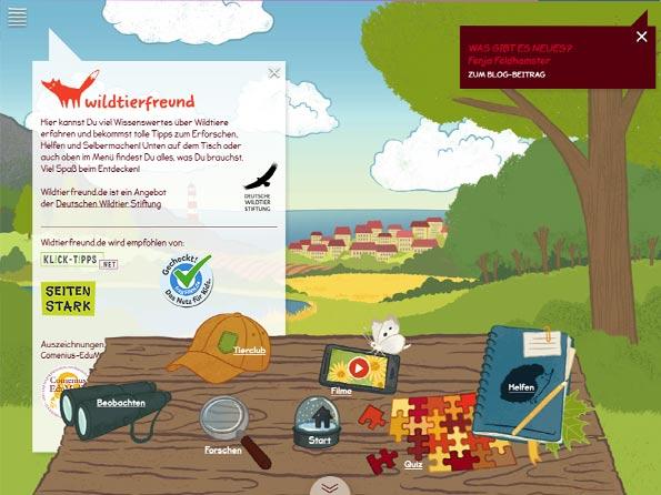 Screenshot Wildtierfreund Screenshot Wildtierfreund