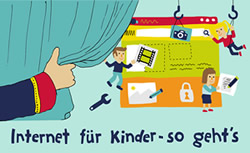 Motto 2019: Internet für Kinder - so geht's! llustration: Kathrin Grau